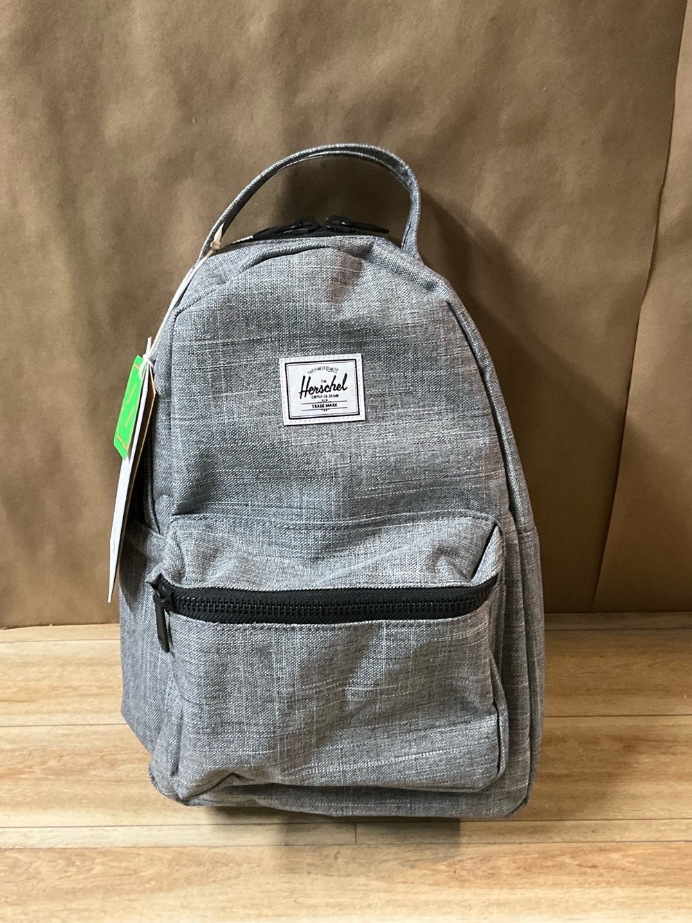 New! Herschel Nova Mini Backpack 9L Raven Crosshatch Grey